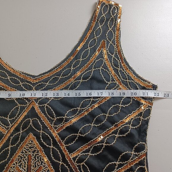 Uniq Sense Fringe Bead Sequin Flapper Dress - Picture 12 of 16